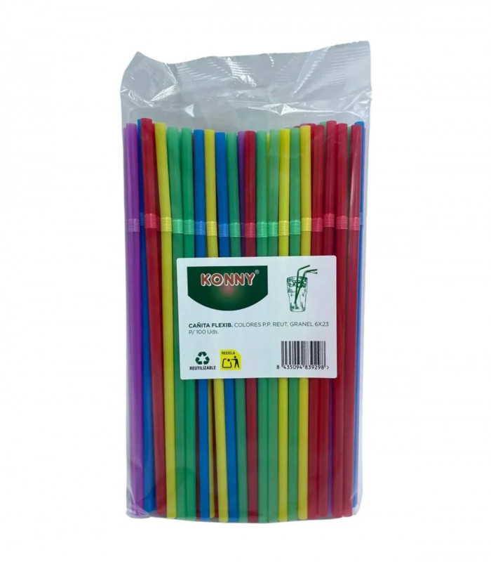 Cañita R-PP Flexible 6x23 Colores x 100 und