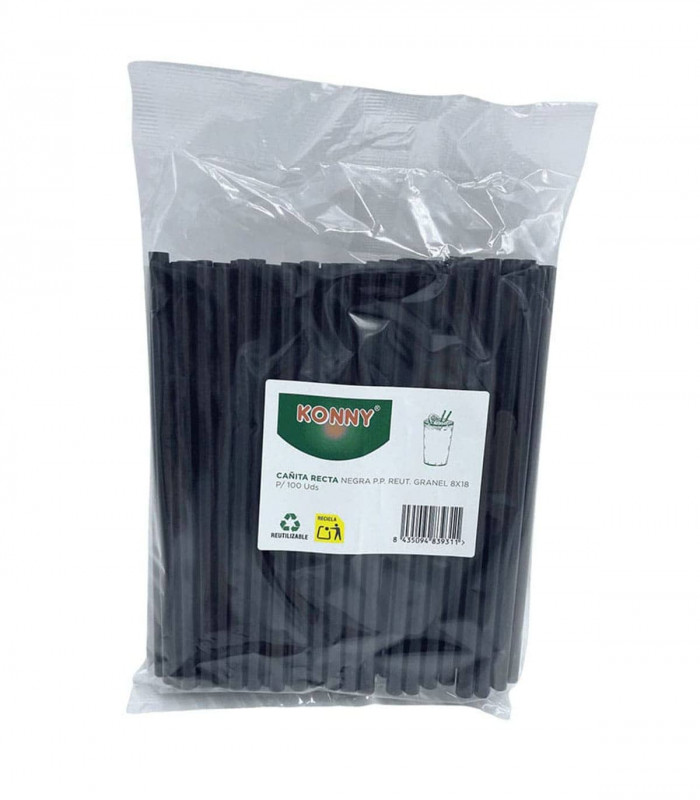 Cañita R-PP 8x18 Negra x 100und