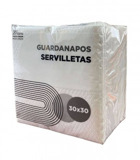Servilletas 30x30 Blanca 2C 100% Pasta Virgen