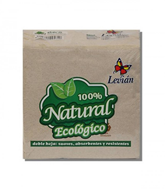 Servilletas 40x40 Natural Ecológico 2C x 50u - Levian