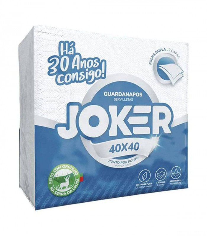 Servilletas P.Punta 40x40 Blanca 2C. x 50und - Joker