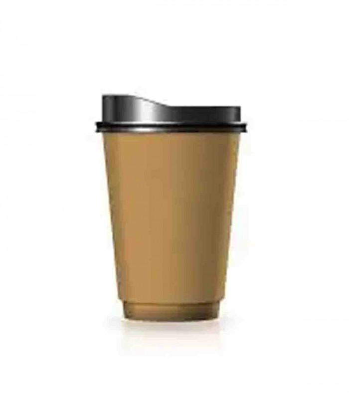 Tapa Negra  Vaso Cartón 8 y 6 onz x 100u