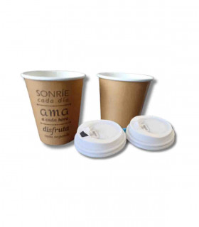 Vaso Cartón 6 oz con Tapa x 25u