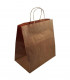 Bolsa Papel Kraft Asa Rizada 32+21x33 x 25 und.
