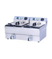 Freidora Eléctrica Doble 16+16 litros con Grifo