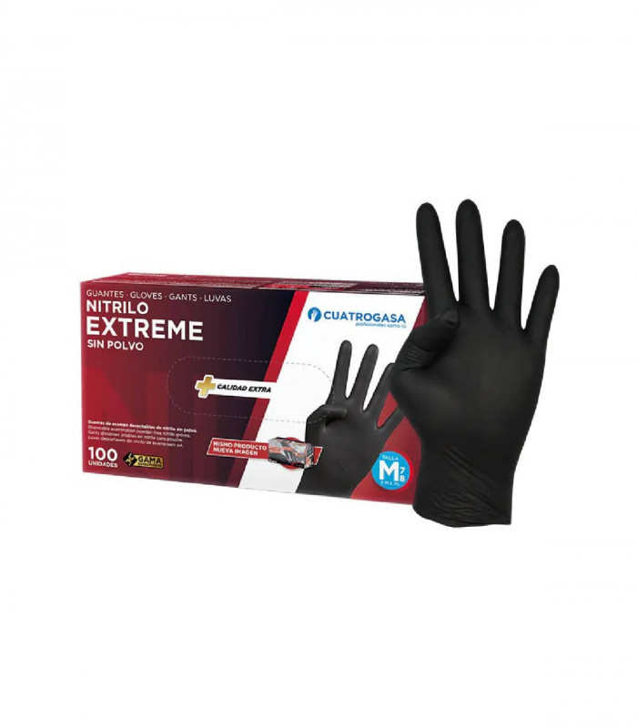 Guante Nitrilo Negro Extreme 100 und.